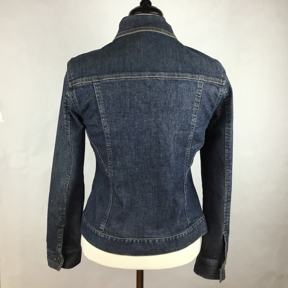 Women Jeans Denim Jacket Blue Pockets Size XS - Picture 6 of 8